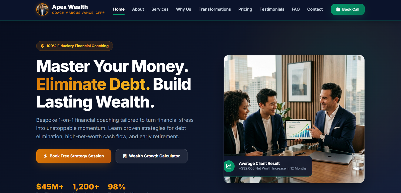 Finance Coach Website
